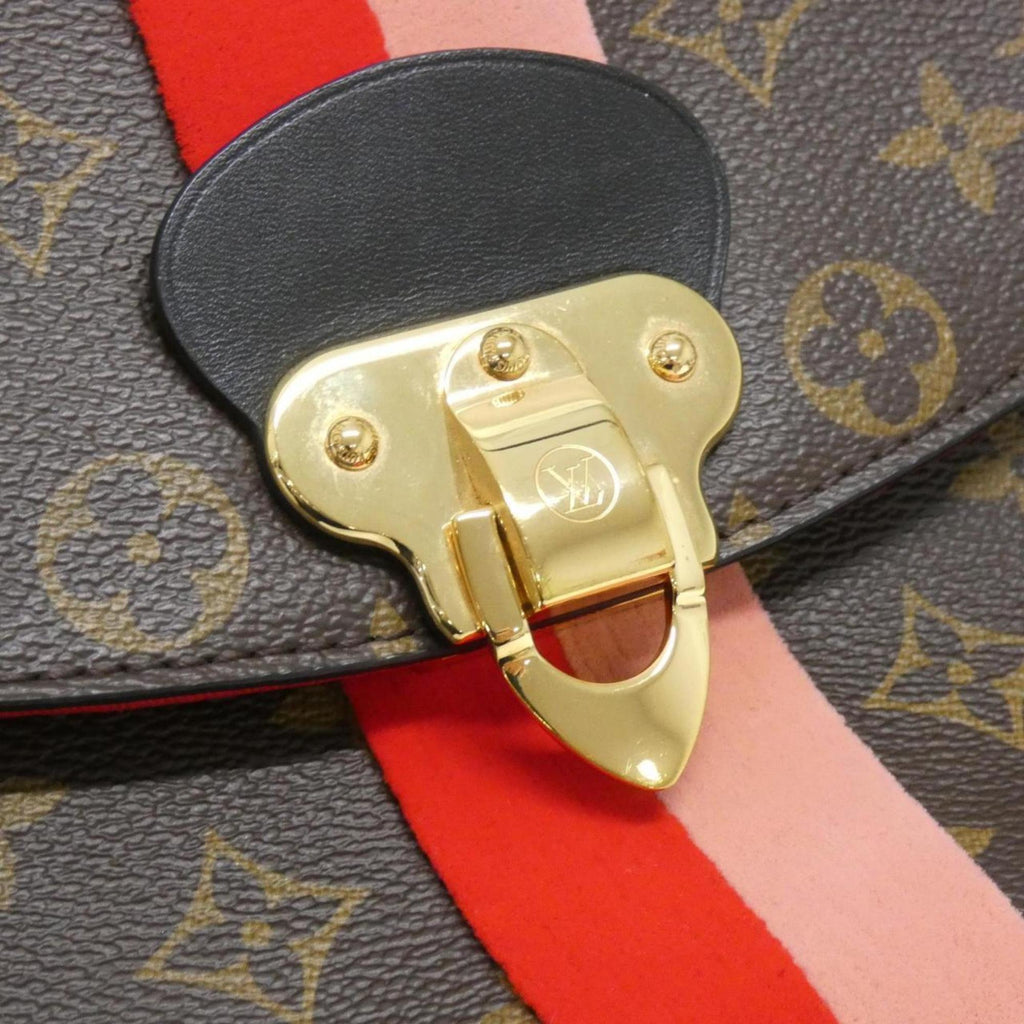 Louis Vuitton Coquelicots Marron Peche Coated Canvas Handbag (Pre-Owned)