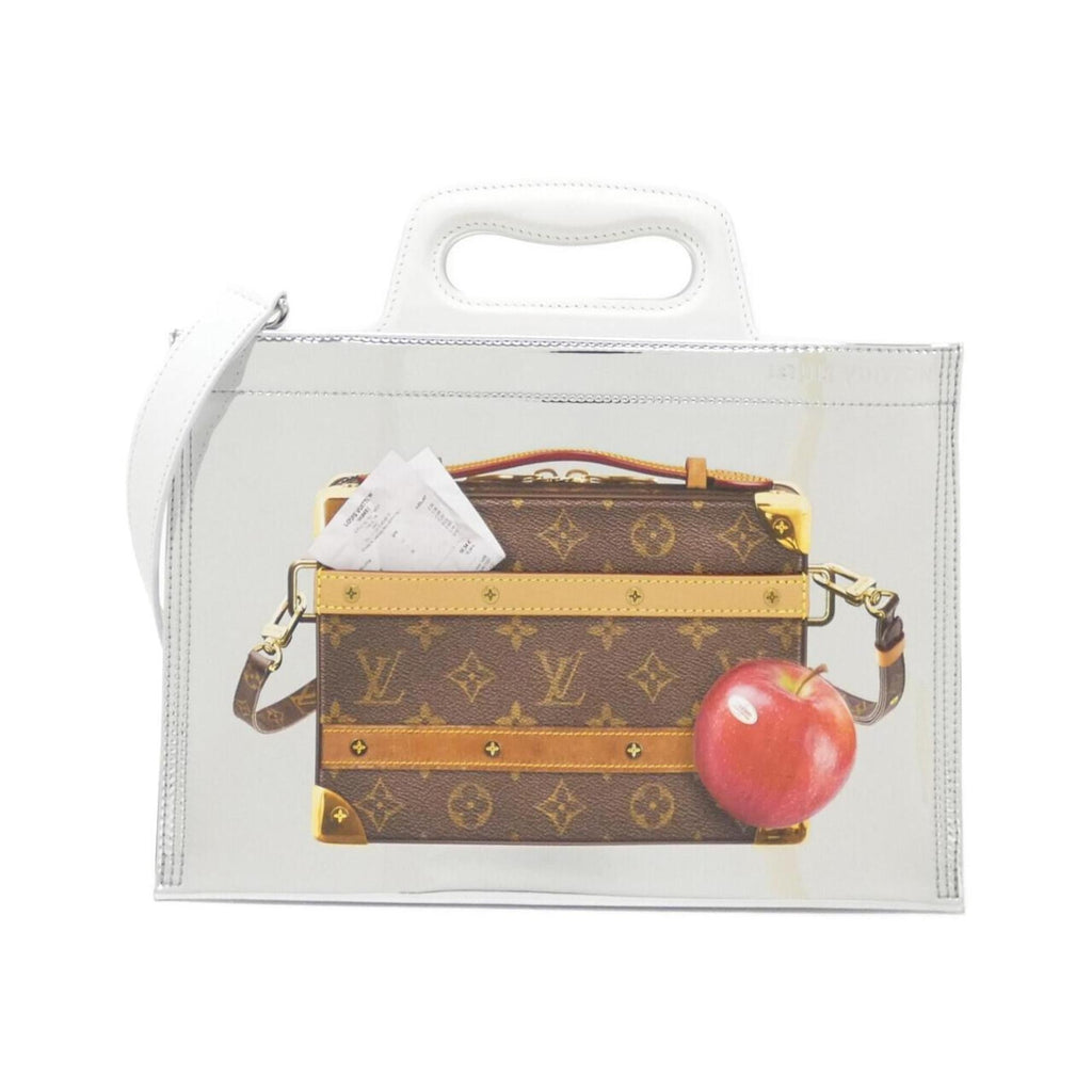 Louis Vuitton Marron Silver Coated Canvas Handbag (Pre-Owned)