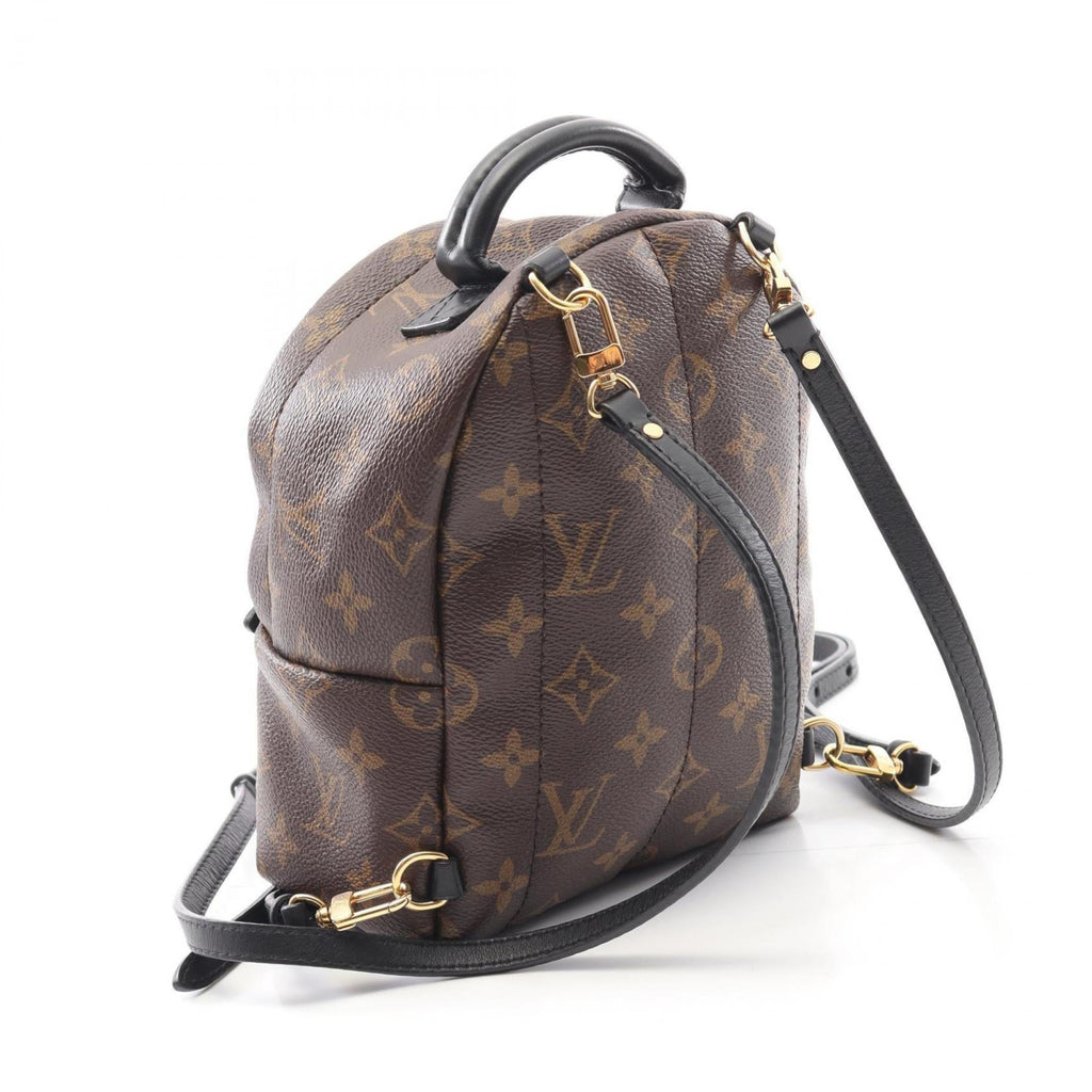 Louis Vuitton Black Brown Coated Canvas Leather Backpack (Pre-Owned)