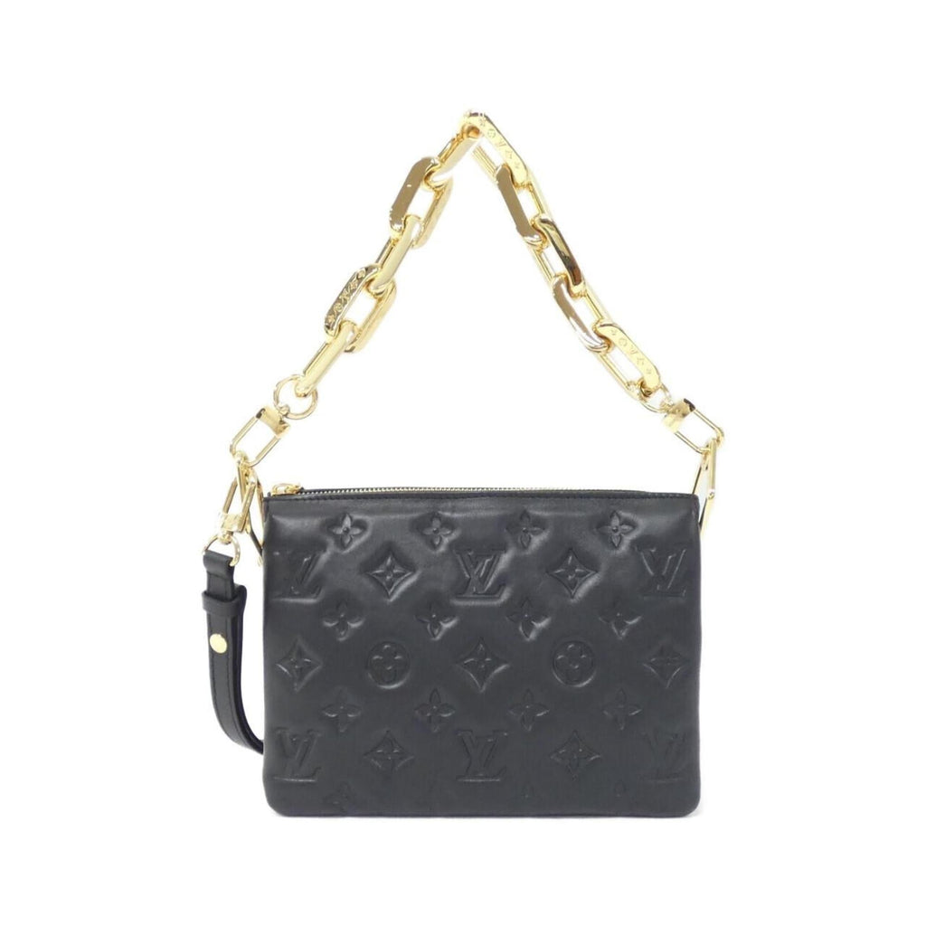 Louis Vuitton Black Leather Shoulder Bag (Pre-Owned)