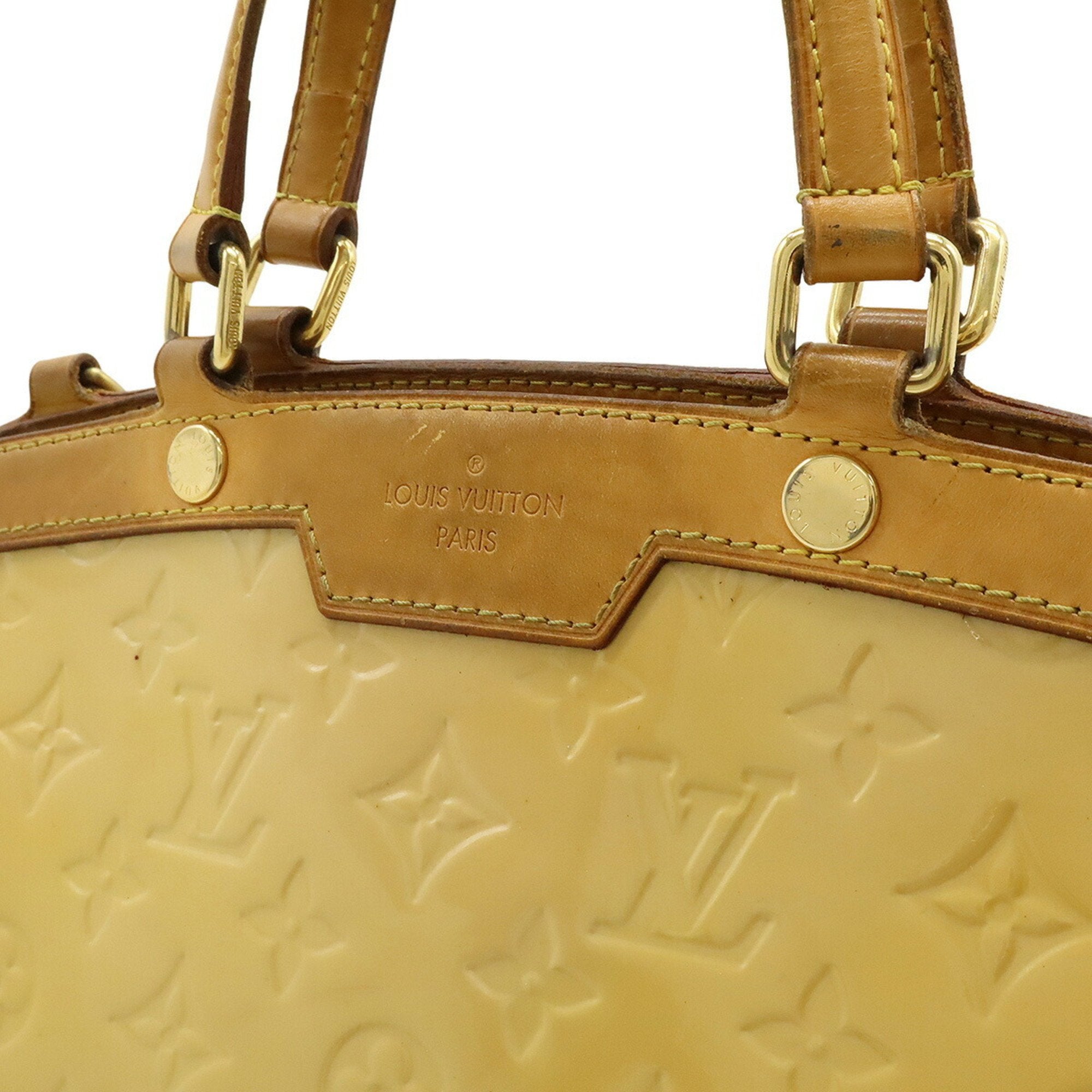 Louis Vuitton Beige Dune Monogram Vernis Handbag Shoulder Bag Tote Bag (Pre-Owned)