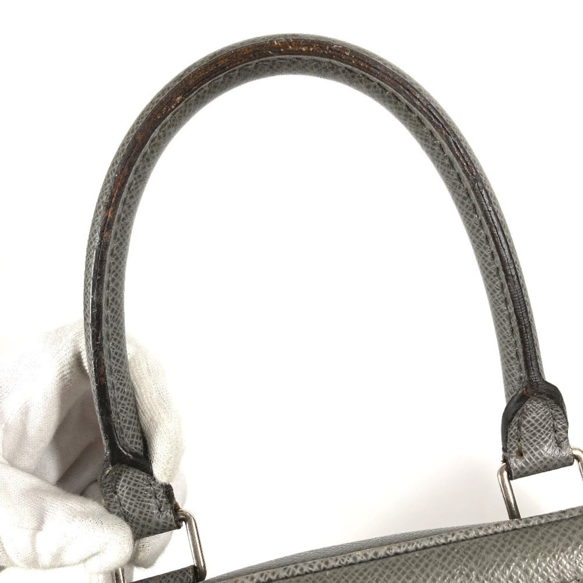 Louis Vuitton Galle Glacier Gray Taiga Leather Handbag Tote Bag (Pre-Owned)