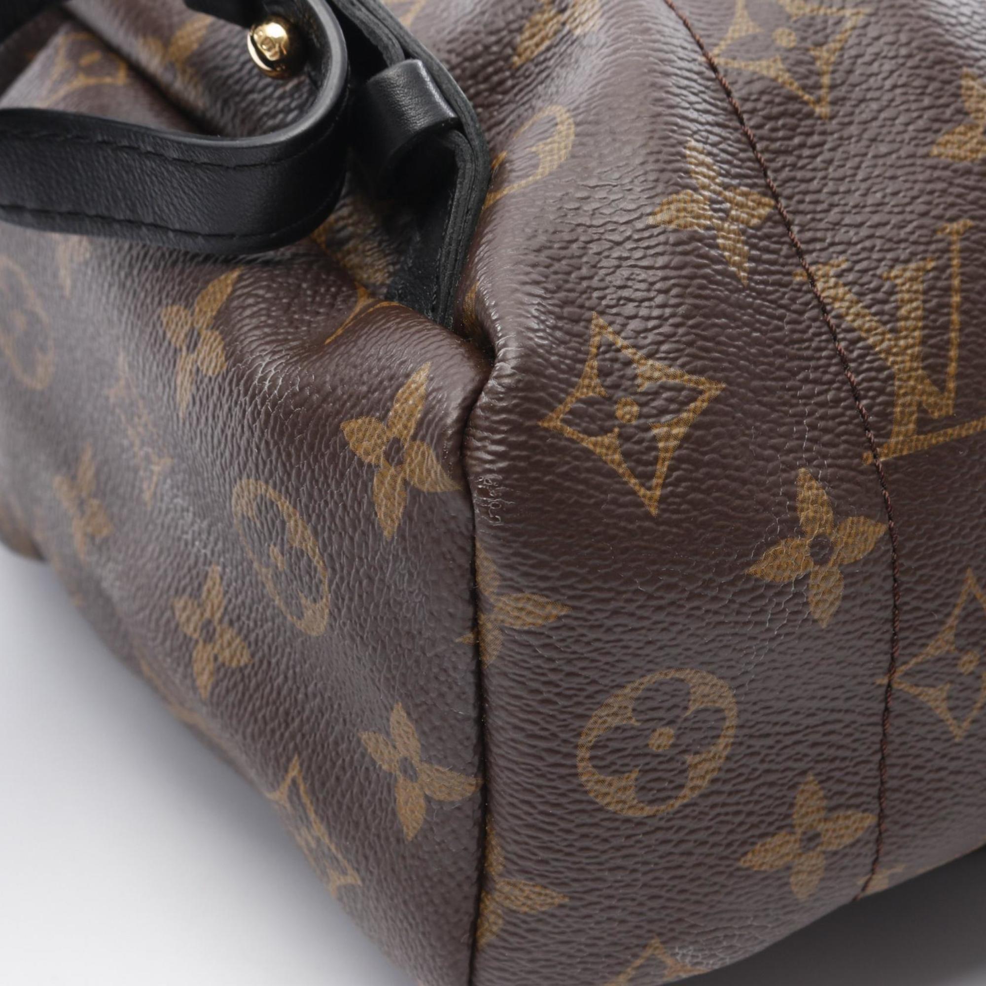 Louis Vuitton Black Brown Pvc Coated Canvas Leather Backpack (Pre-Owned)