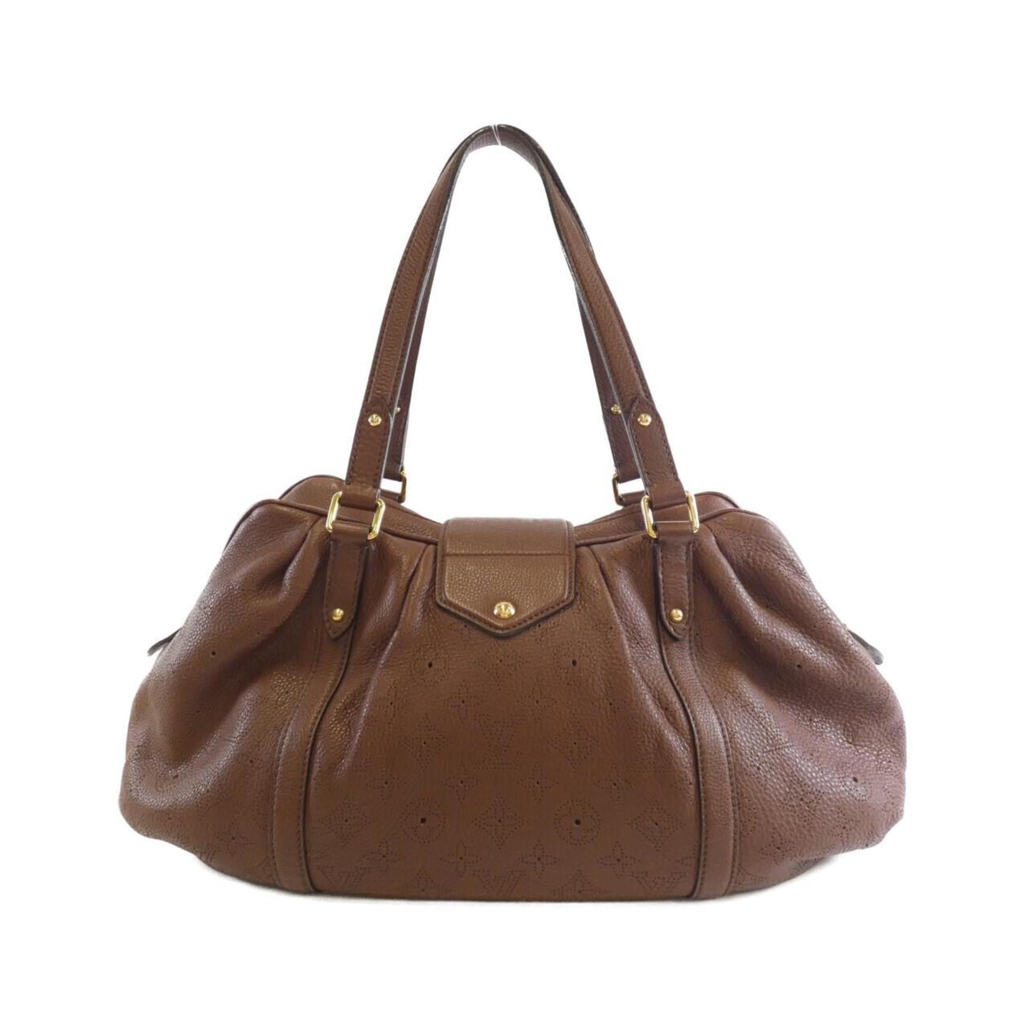 Louis Vuitton Mahina Cognac Leather Shoulder Bag (Pre-Owned)