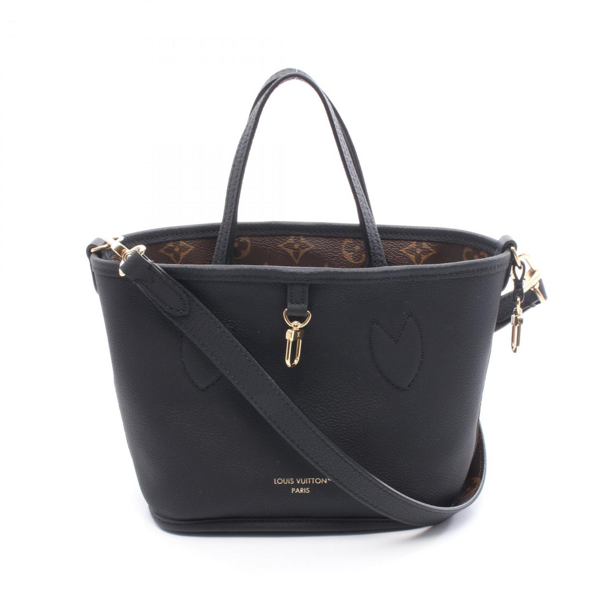 Louis Vuitton Black Brown Noir Coated Canvas Leather Tote Bag (Pre-Owned)