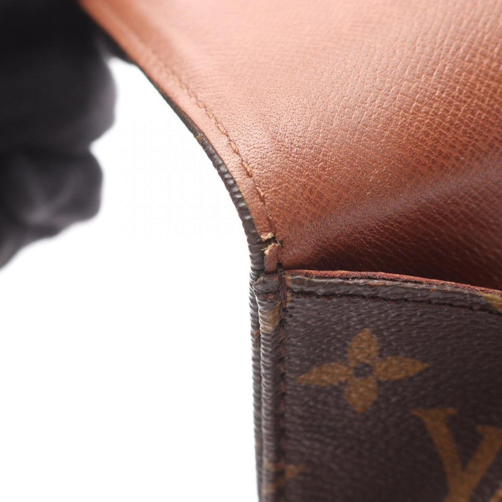Louis Vuitton Monogram Brown Coated Canvas Leather Shoulder Bag (Pre-Owned)