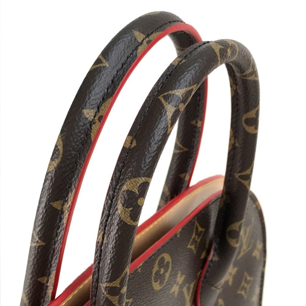 Louis Vuitton Brown Monogram Red Color Monogram Leather Handbag (Pre-Owned)