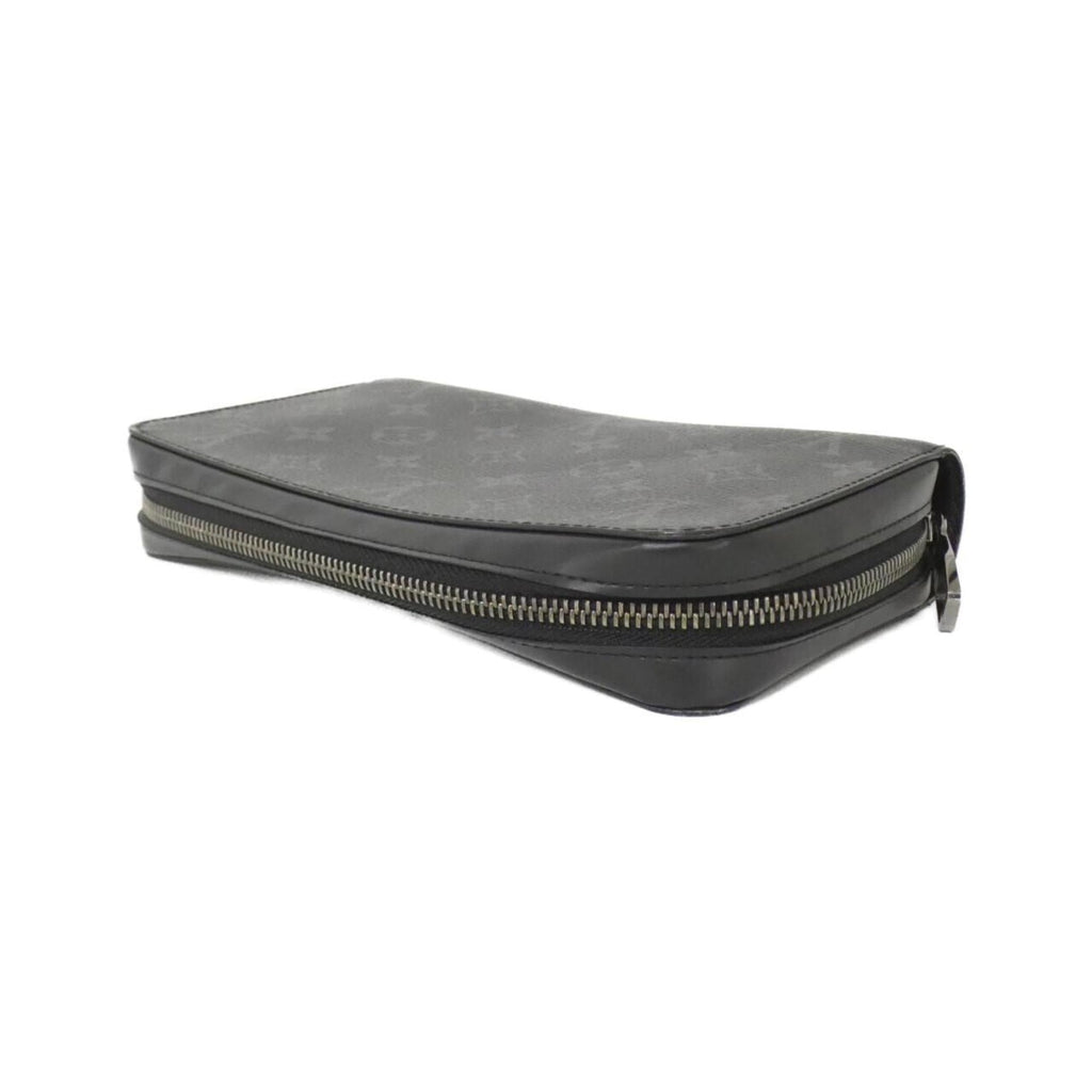 Louis Vuitton Black Coated Canvas Long Wallet (Bi-Fold) (Pre-Owned)