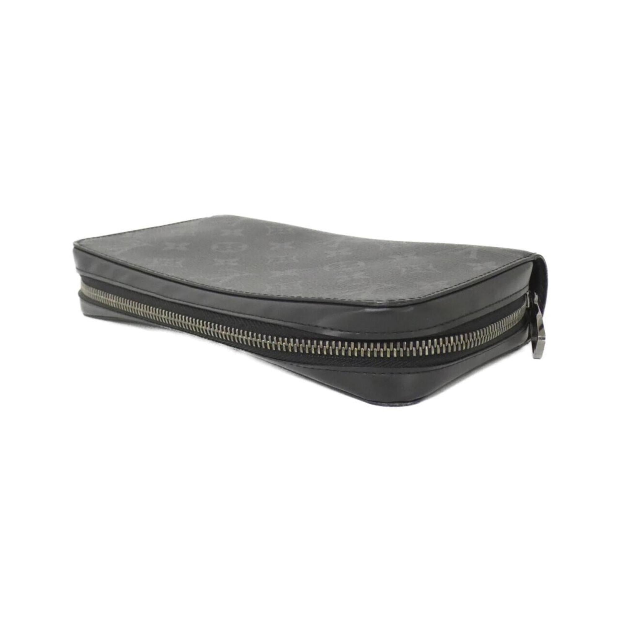 Louis Vuitton Black Coated Canvas Long Wallet (Bi-Fold) (Pre-Owned)