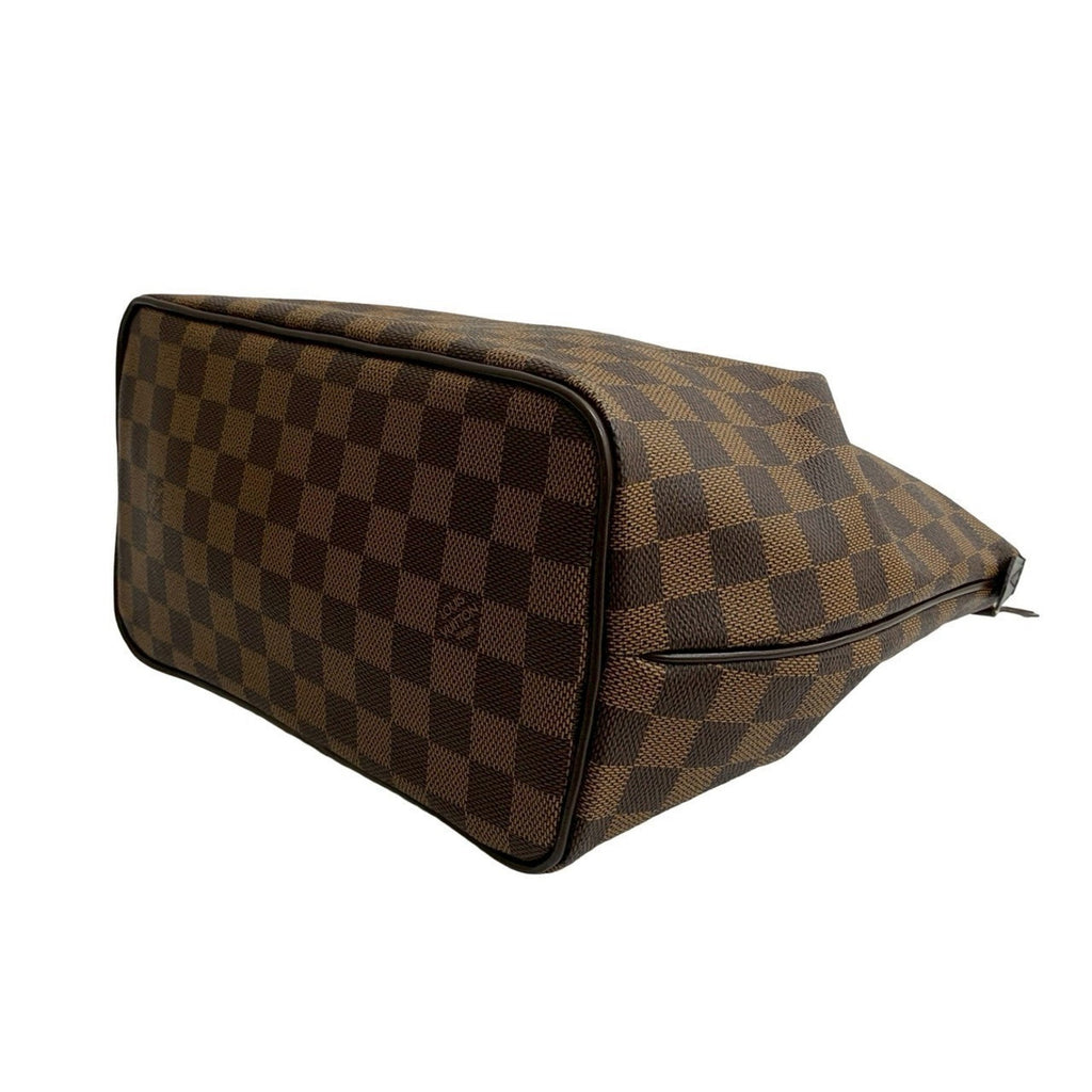 Louis Vuitton Brown Leather Pvc Handbag Tote Bag (Pre-Owned)