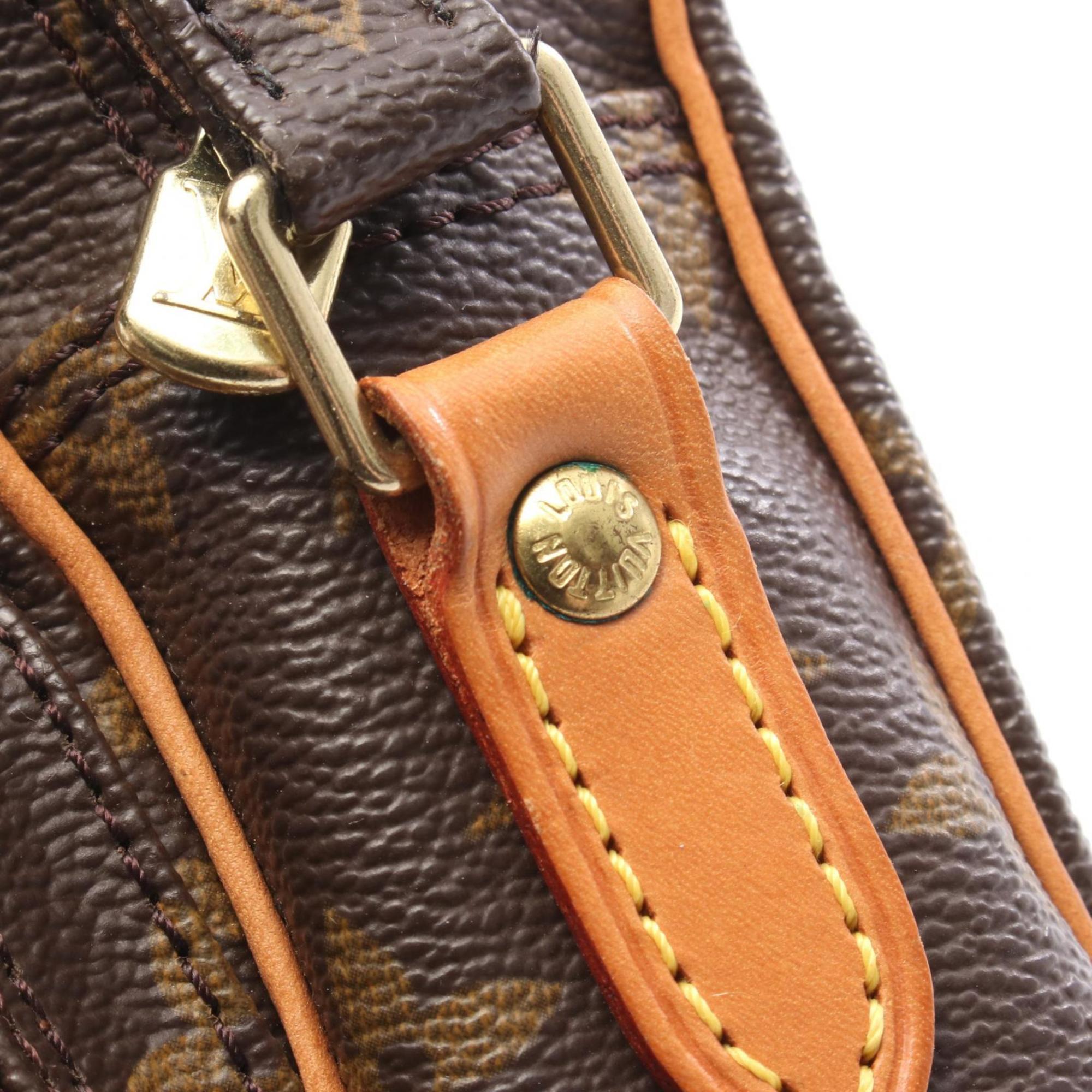 Louis Vuitton Brown Monogram Coated Canvas Leather Shoulder Bag (Pre-Owned)