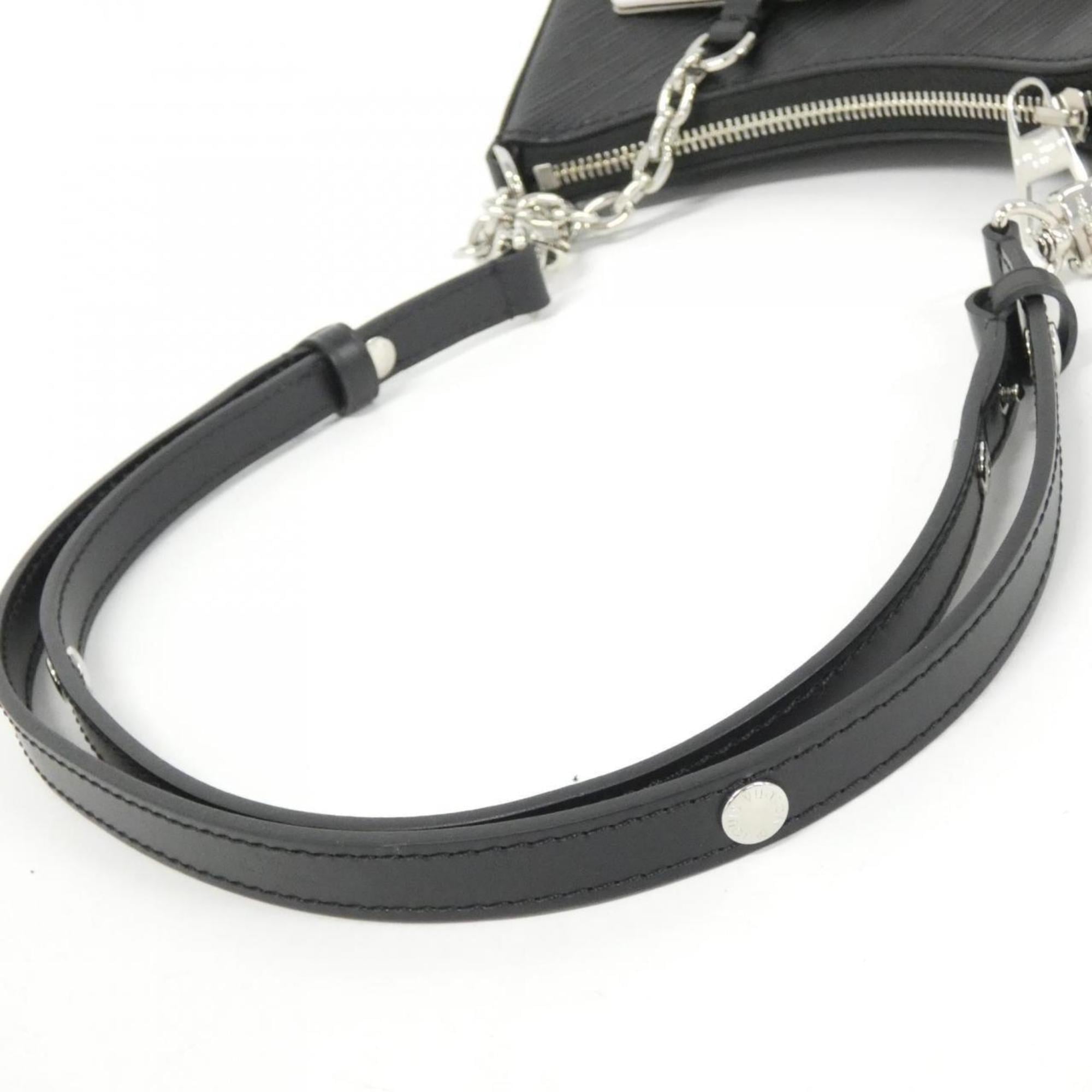 Louis Vuitton Black Leather Shoulder Bag (Pre-Owned)