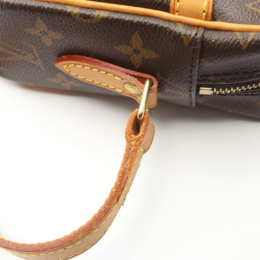 Louis Vuitton Brown Monogram Coated Canvas Leather Shoulder Bag (Pre-Owned)