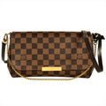 Louis Vuitton Damier Damier Canvas Ebene Leather Shoulder Bag (Pre-Owned)