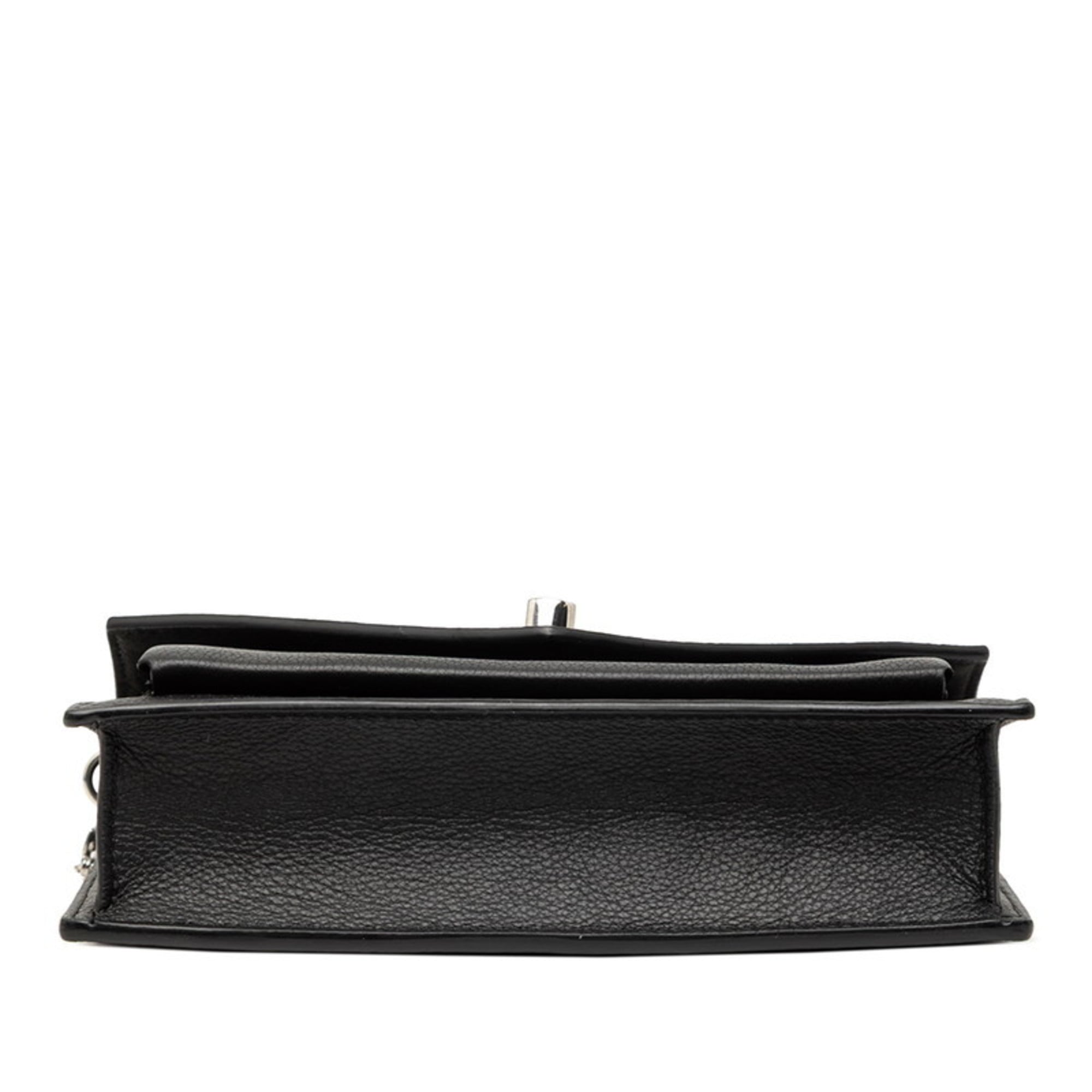 Louis Vuitton Black Leather Pochette Shoulder Bag (Pre-Owned)