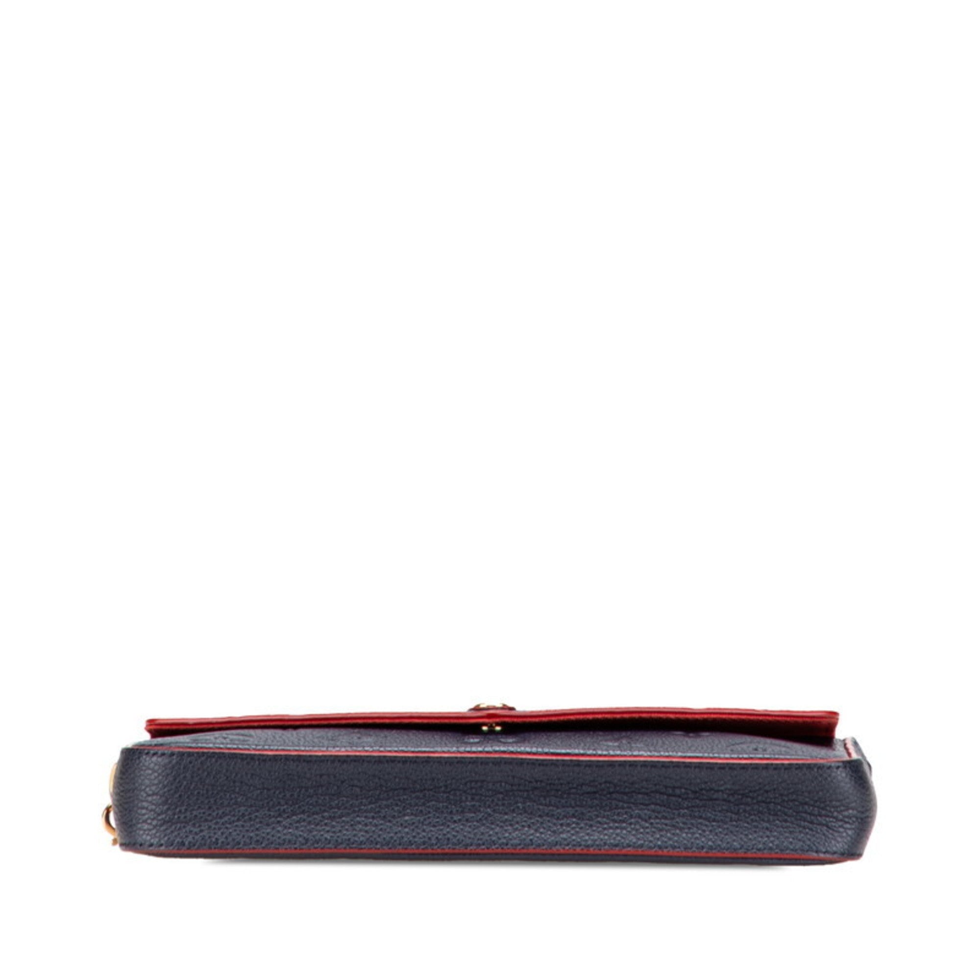 Louis Vuitton Marine Rouge Navy Leather Pochette Shoulder Bag (Pre-Owned)