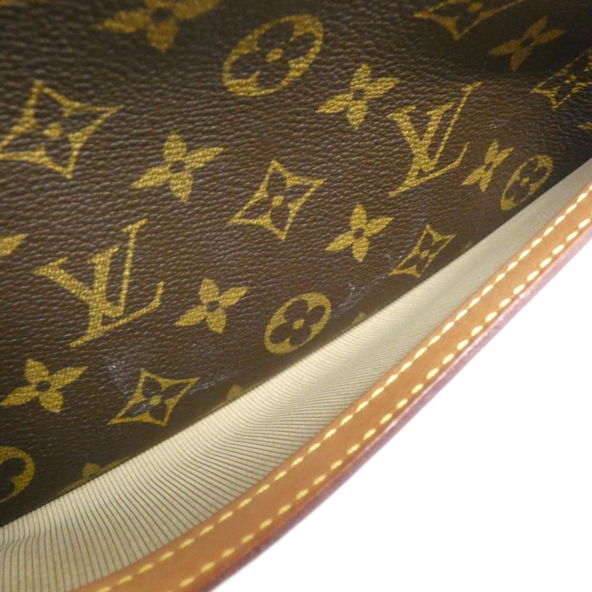 Louis Vuitton Marron Coated Canvas Shoulder Bag (Pre-Owned)
