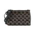 Louis Vuitton Black Brown Dark Brown Coated Canvas Shoulder Bag (Pre-Owned)