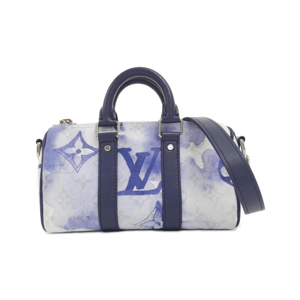 Louis Vuitton Blue Coated Canvas Boston Bag (Pre-Owned)