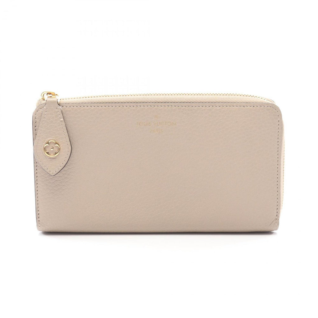 Louis Vuitton Beige Leather Long Wallet (Bi-Fold) (Pre-Owned)