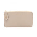 Louis Vuitton Beige Leather Long Wallet (Bi-Fold) (Pre-Owned)