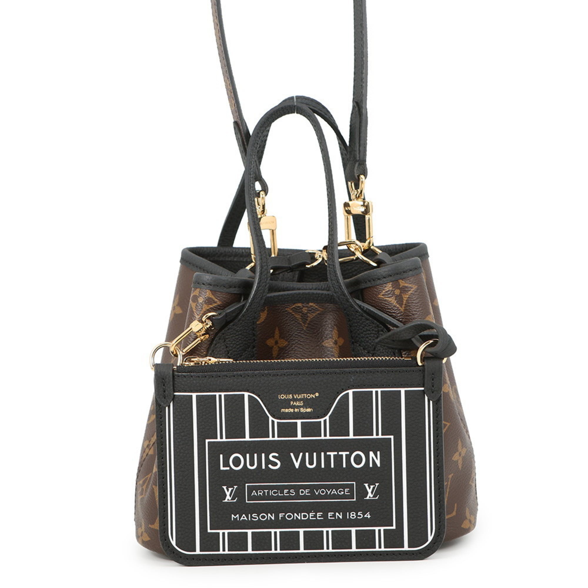 Louis Vuitton Noir Monogram Leather Tote Bag (Pre-Owned)