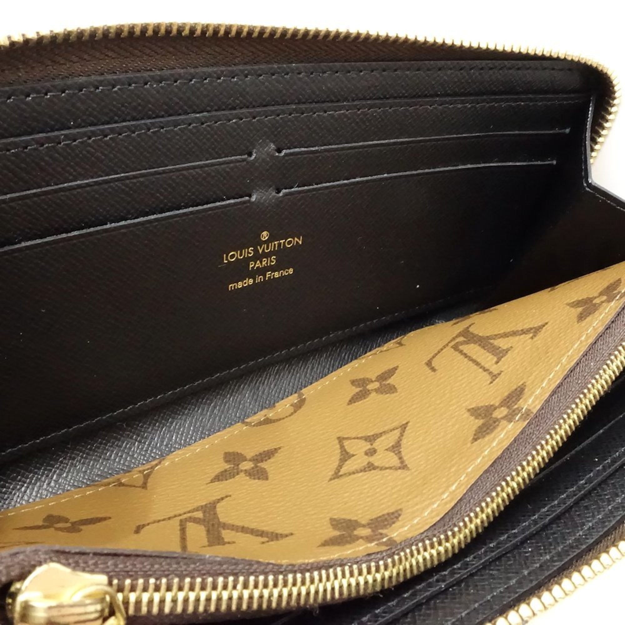 Louis Vuitton Monogram Reverse Brown Canvas Long Wallet (Bi-Fold) (Pre-Owned)