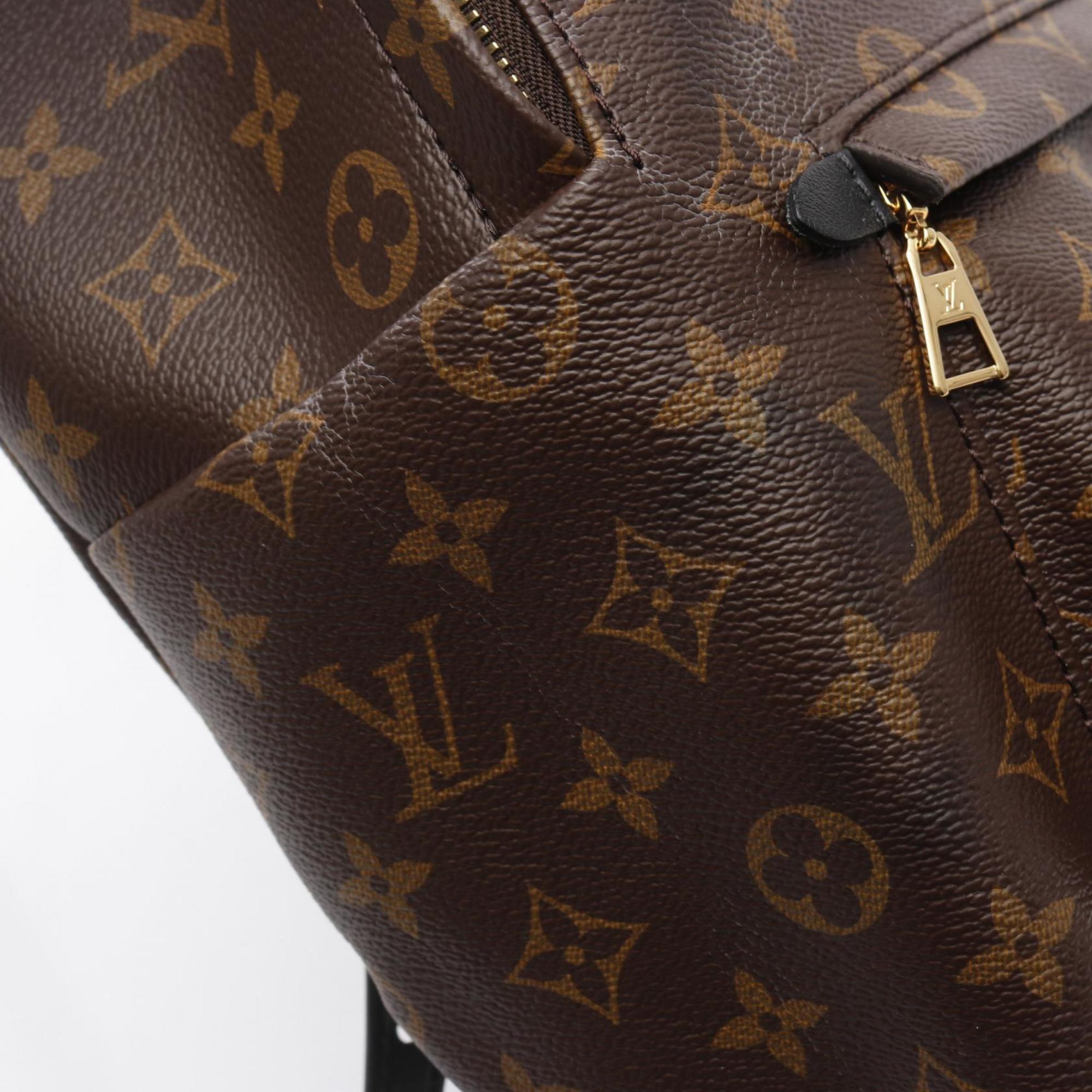 Louis Vuitton Brown Coated Canvas Leather Backpack (Pre-Owned)