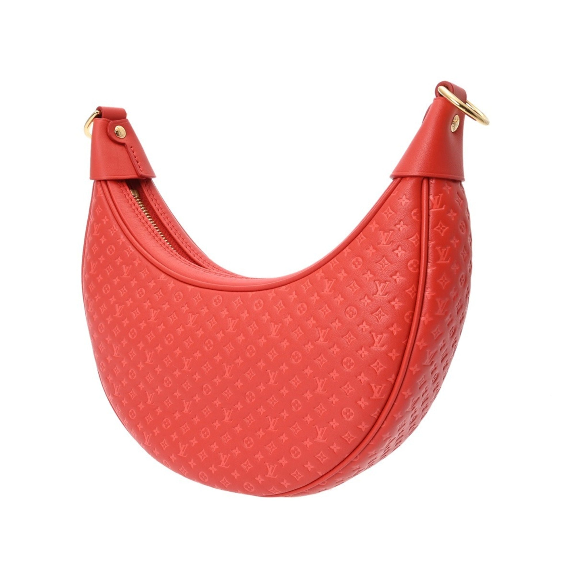Louis Vuitton Red Color Leather Shoulder Bag (Pre-Owned)