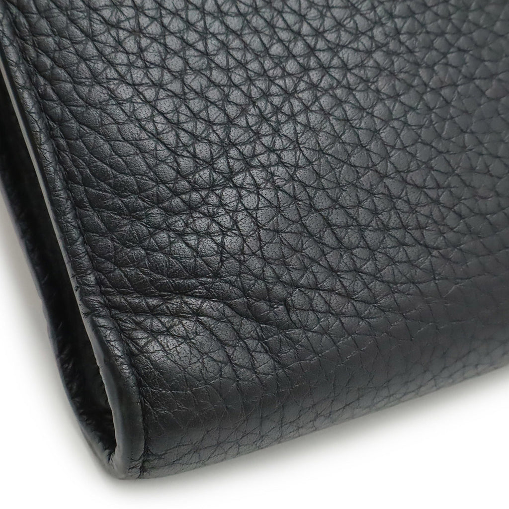 Louis Vuitton Black Noir Leather Clutch Bag Pochette (Pre-Owned)