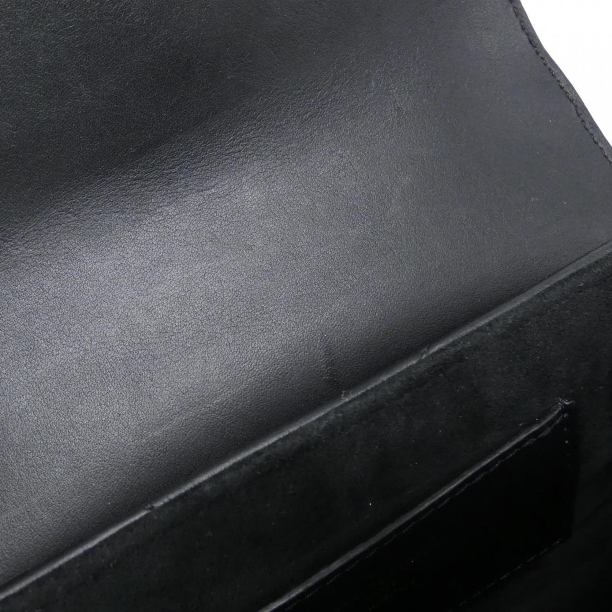 Louis Vuitton Black Leather Pochette Shoulder Bag (Pre-Owned)