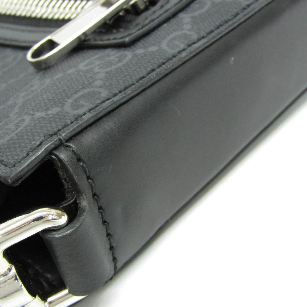 Web Strap Front Zip Messenger Bag GG Coated Canvas Small