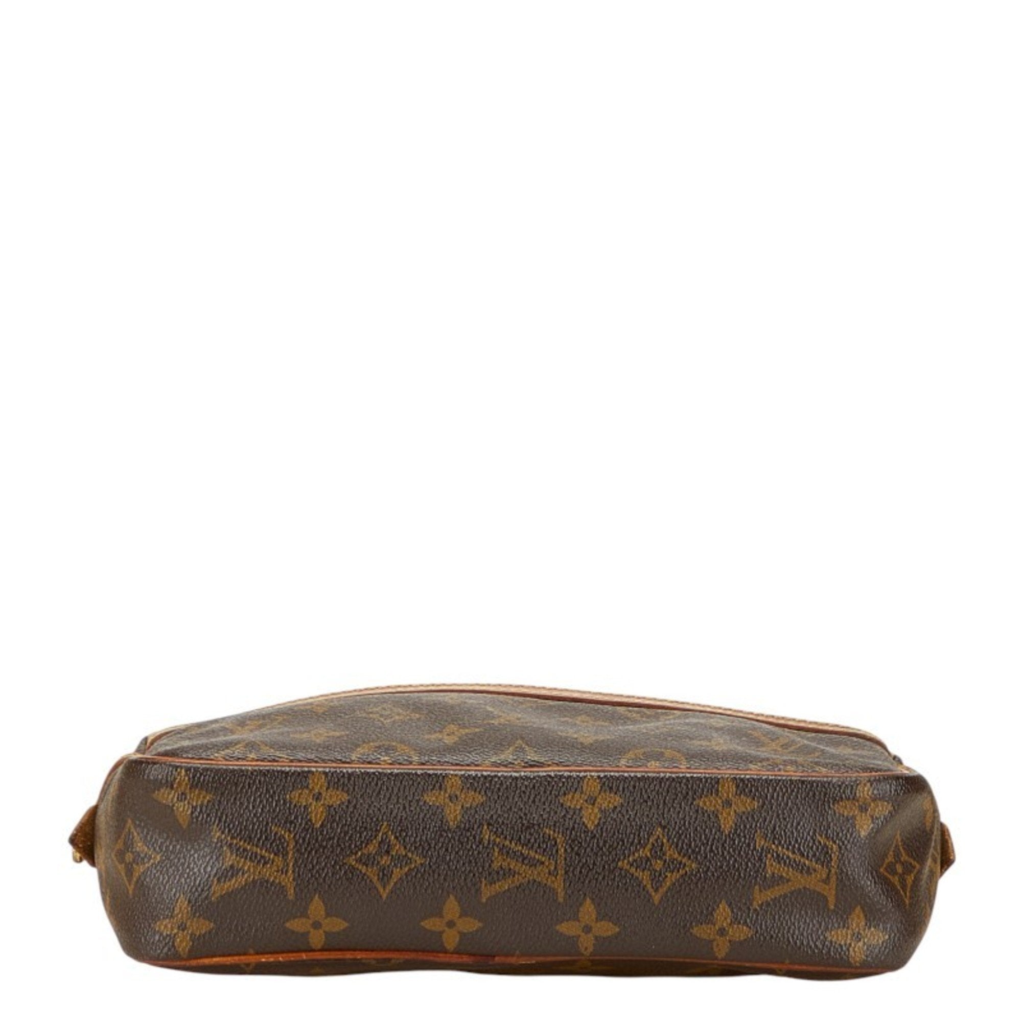 Louis Vuitton Brown Pvc Leather Clutch Bag Handbag (Pre-Owned)