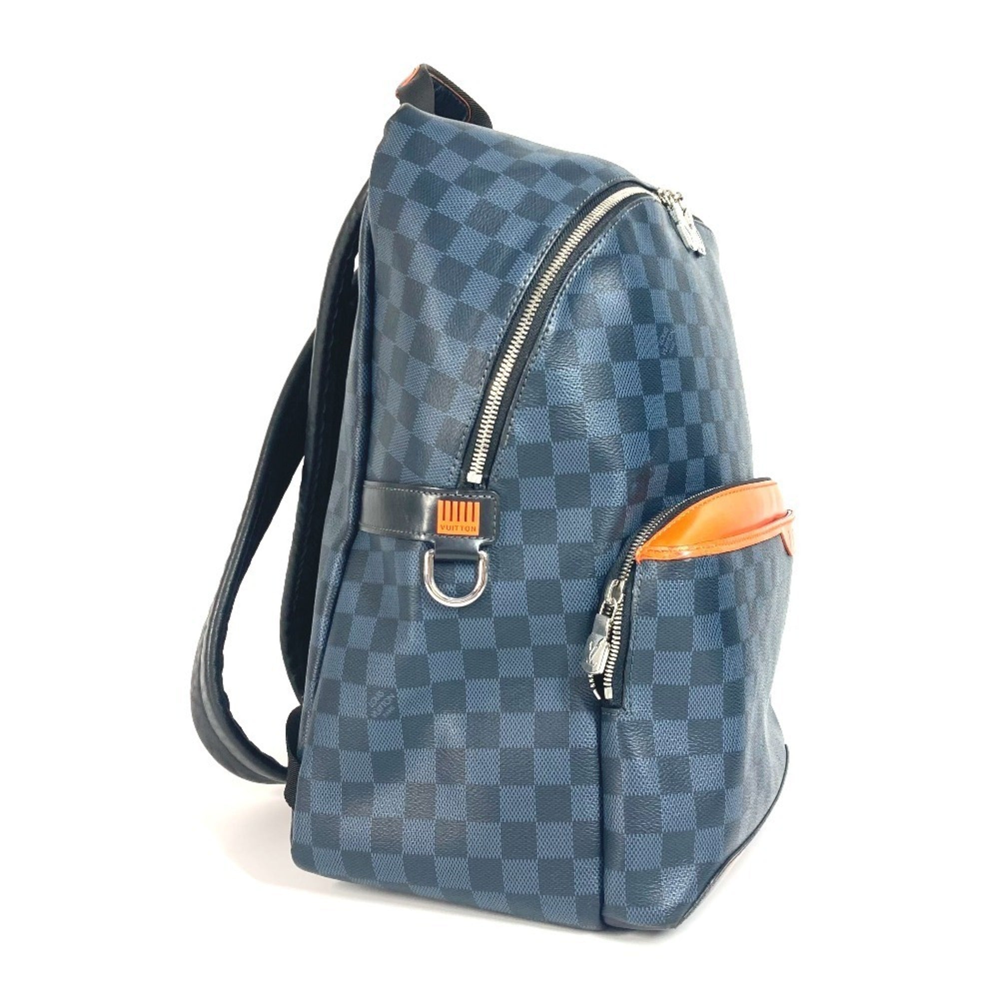 Louis Vuitton Damier Cobalt Navy Orange Backpack (Pre-Owned)