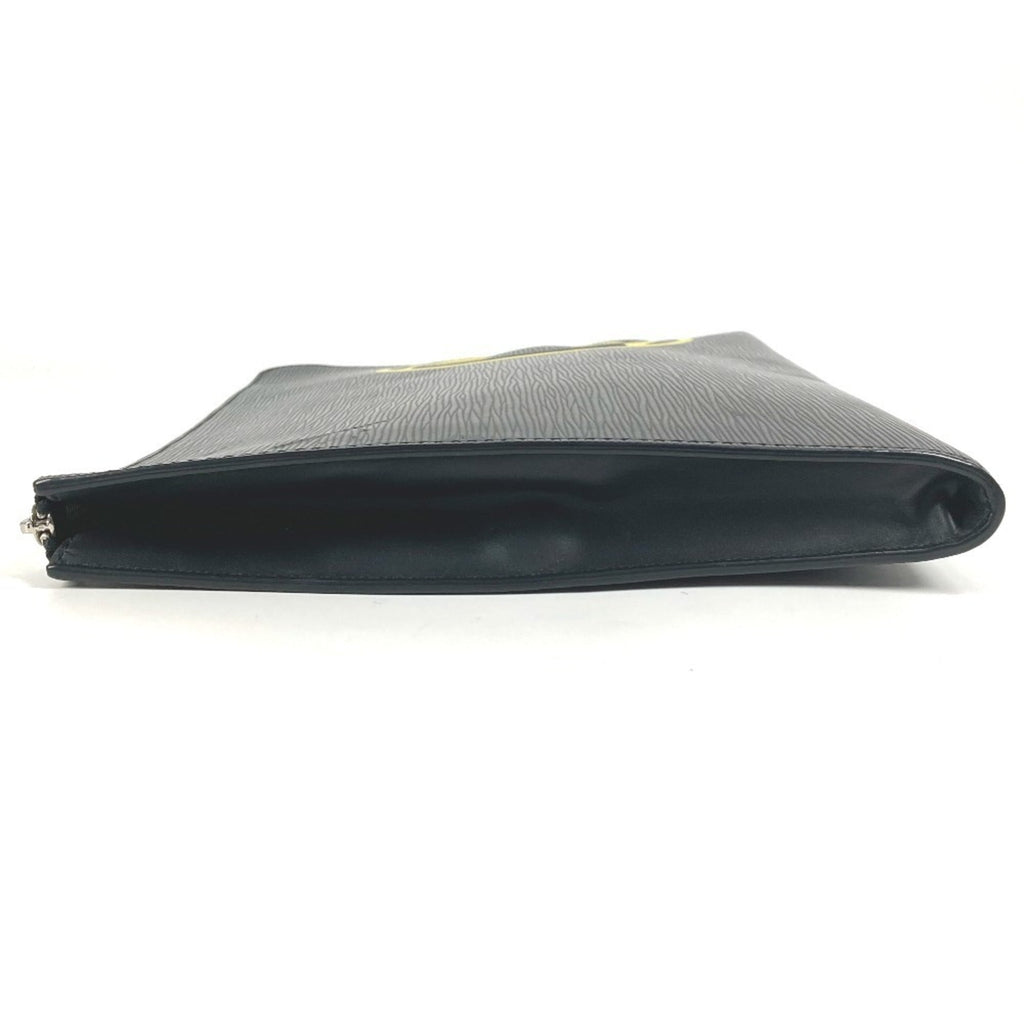 Louis Vuitton Black Yellow Epi Leather Clutch Bag Pochette Pouch (Pre-Owned)