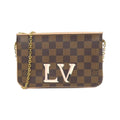 Louis Vuitton Ebene Coated Canvas Pochette Shoulder Bag (Pre-Owned)