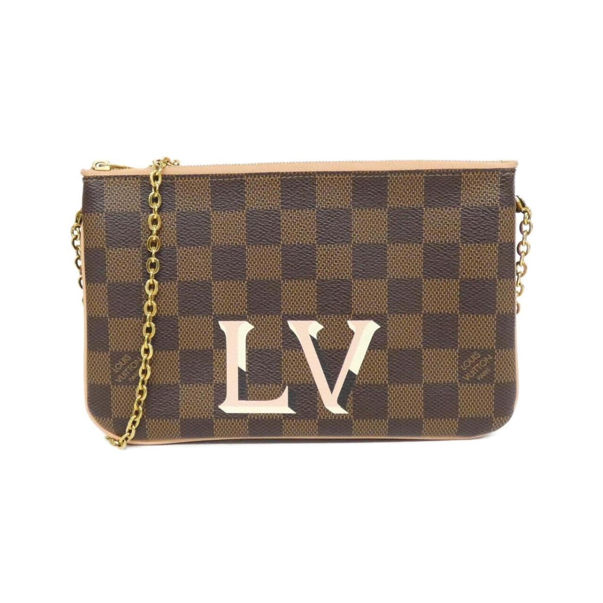 Louis Vuitton Ebene Coated Canvas Pochette Shoulder Bag (Pre-Owned)