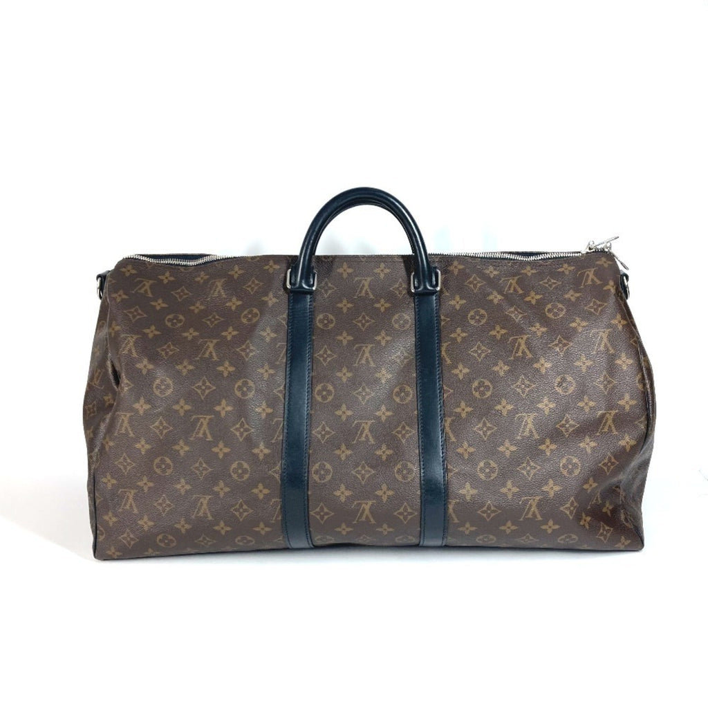 Louis Vuitton Monogram Macassar Black Brown Boston Bag Shoulder Bag (Pre-Owned)