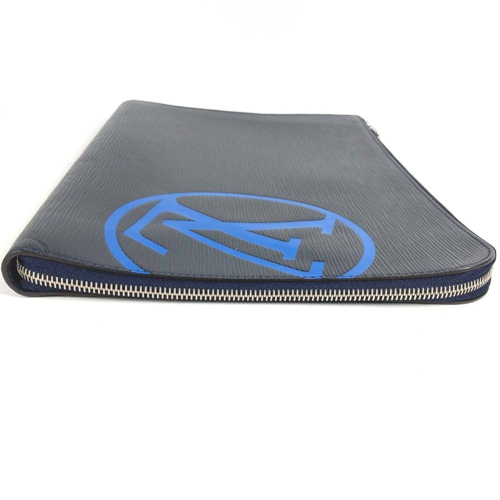 Louis Vuitton Epi Navy Blue Epi Leather Clutch Bag Pochette (Pre-Owned)