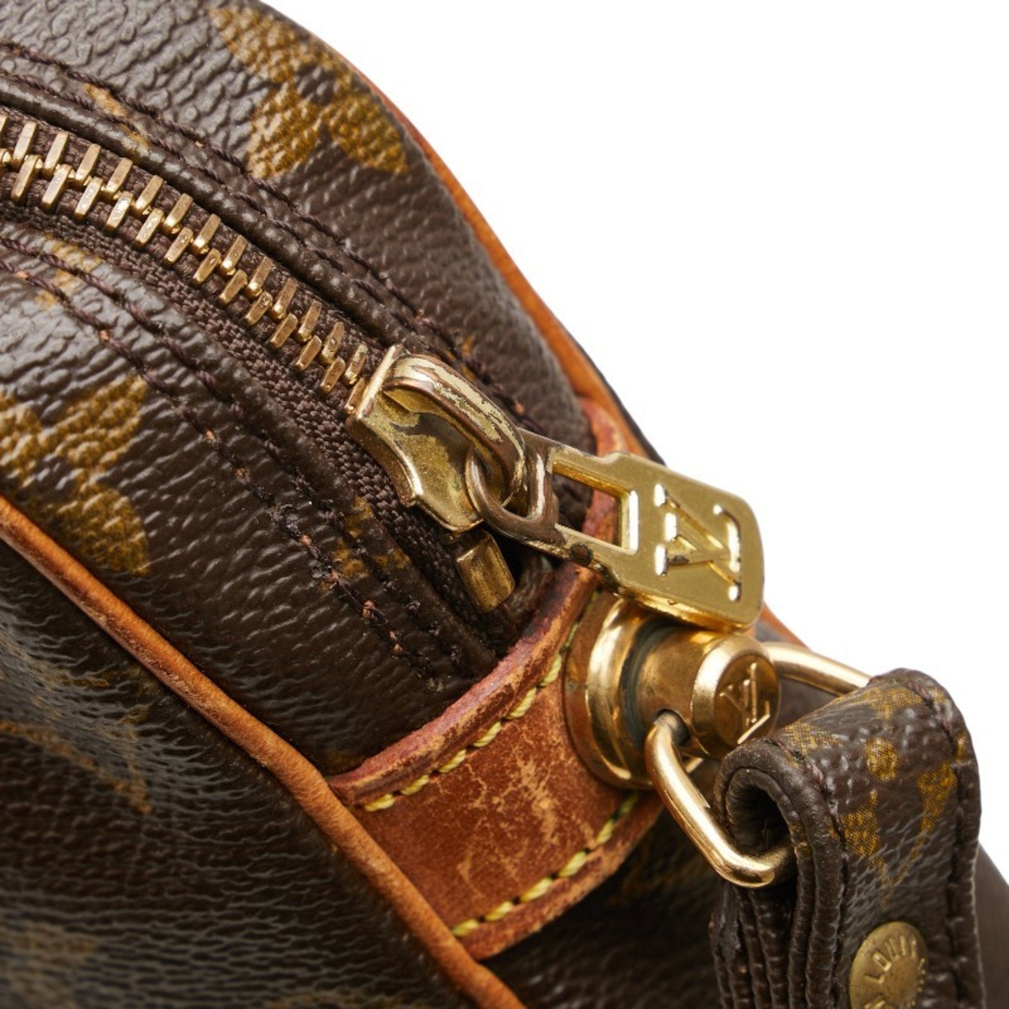 Louis Vuitton Brown Pvc Leather Clutch Bag Handbag (Pre-Owned)