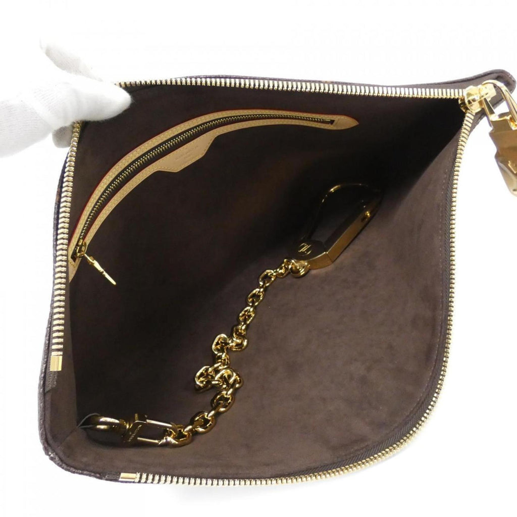 Louis Vuitton Marron Coated Canvas Handbag Pochette (Pre-Owned)