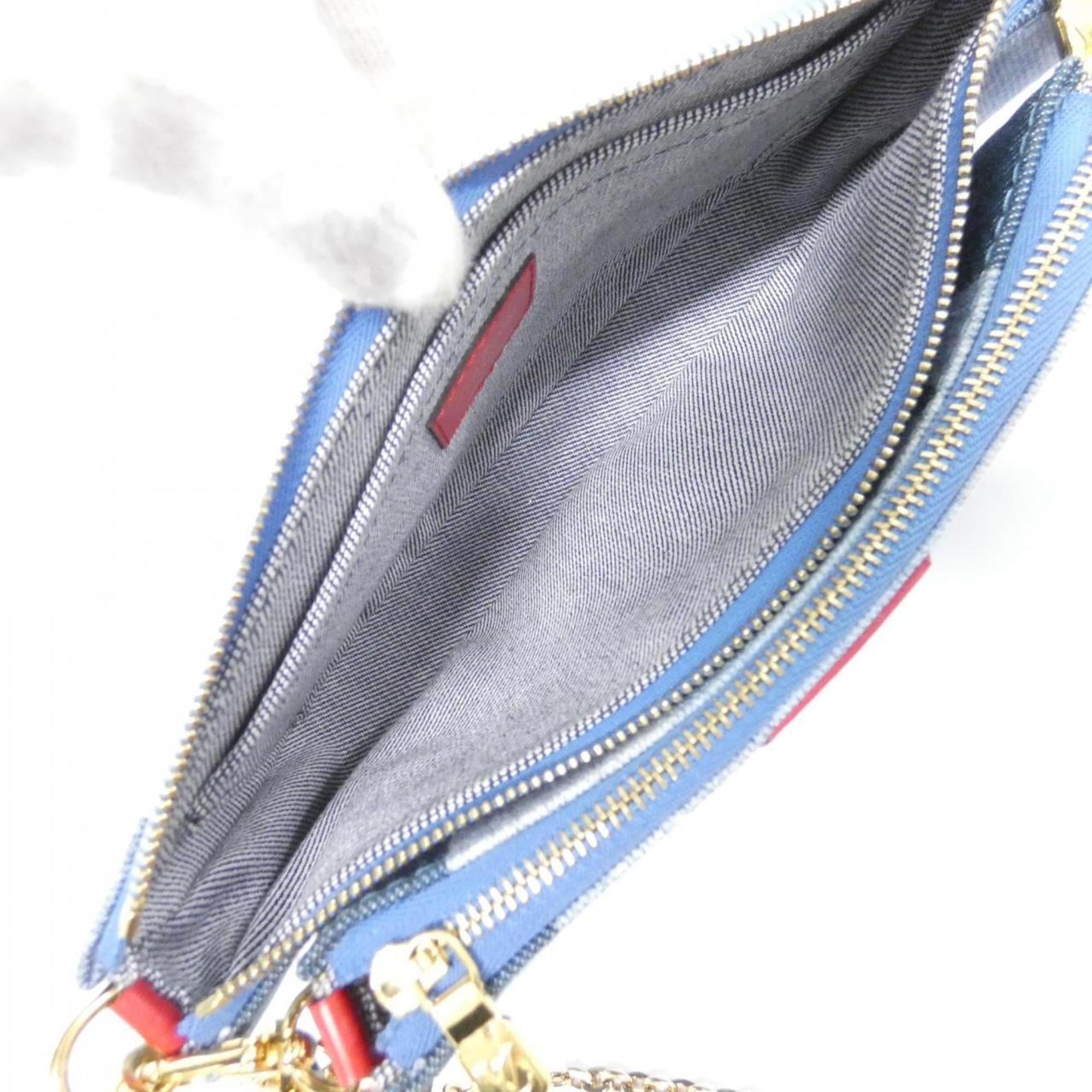 Louis Vuitton Blue Rouge Canvas Pochette Pouch Shoulder Bag (Pre-Owned)