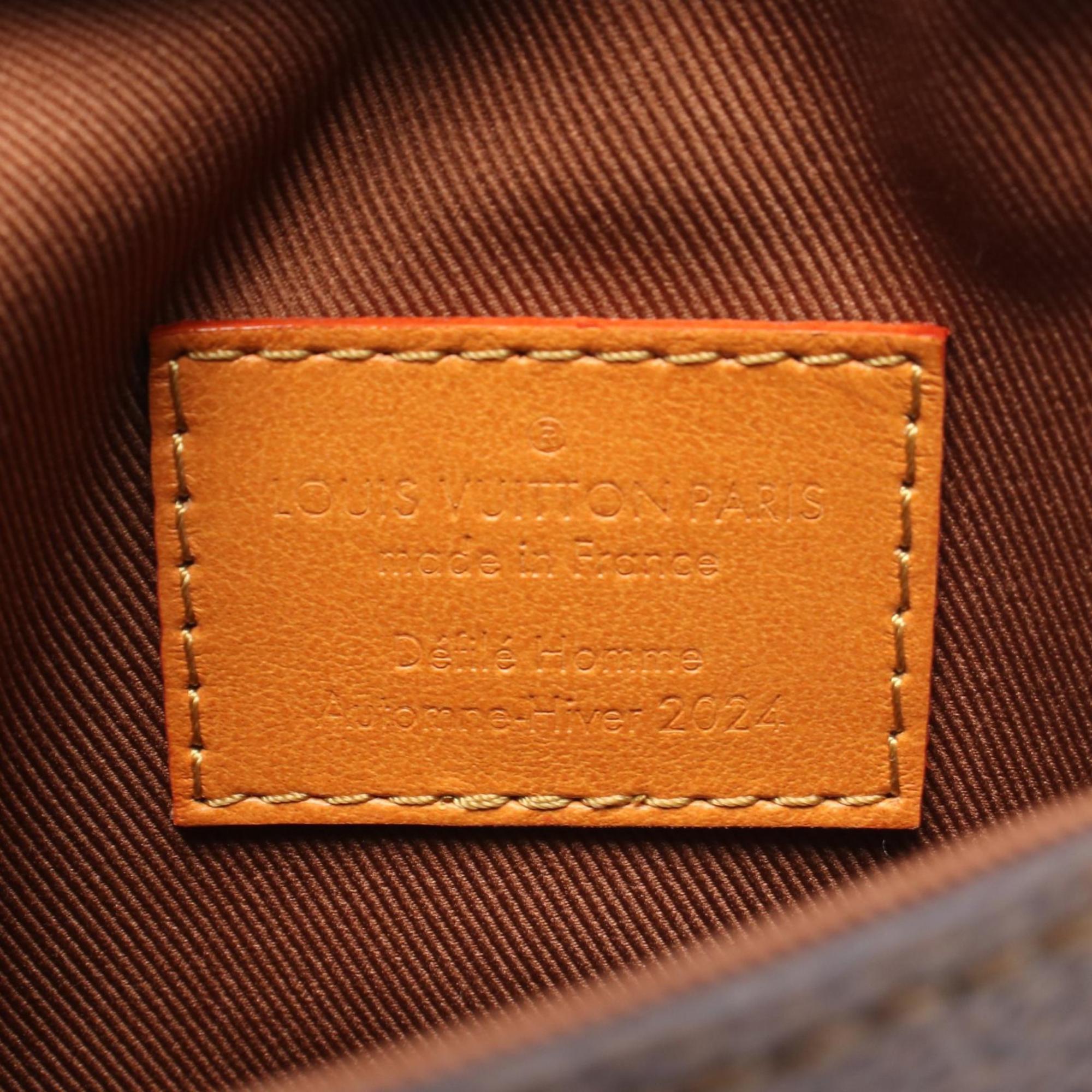 Louis Vuitton Brown Coated Canvas Leather Shoulder Bag (Pre-Owned)