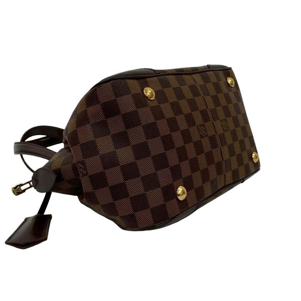 Louis Vuitton Brown Leather Pvc Handbag Tote Bag (Pre-Owned)
