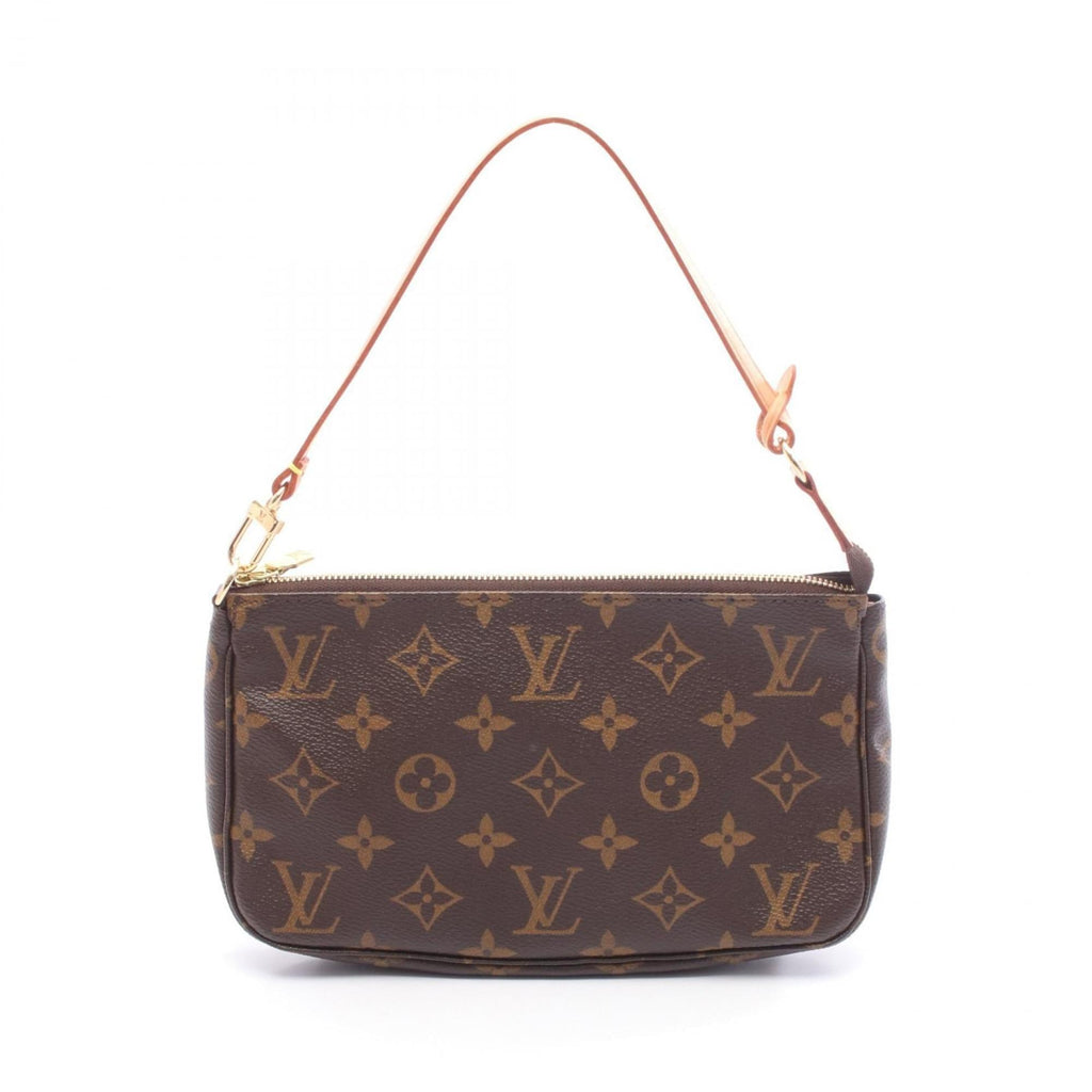 Louis Vuitton Brown Monogram Coated Canvas Leather Handbag (Pre-Owned)
