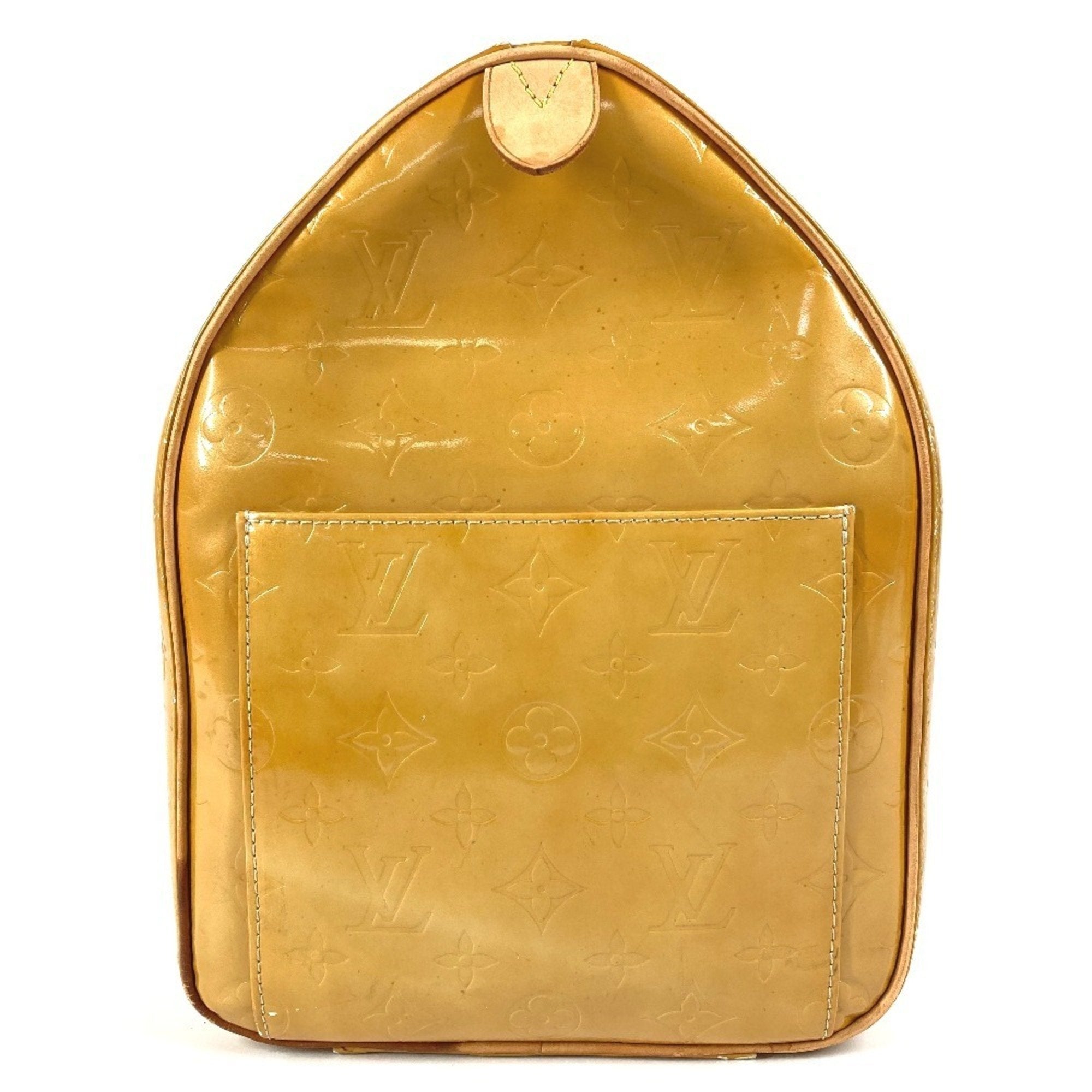 Louis Vuitton Beige Galle Monogram Vernis Boston Bag (Pre-Owned)