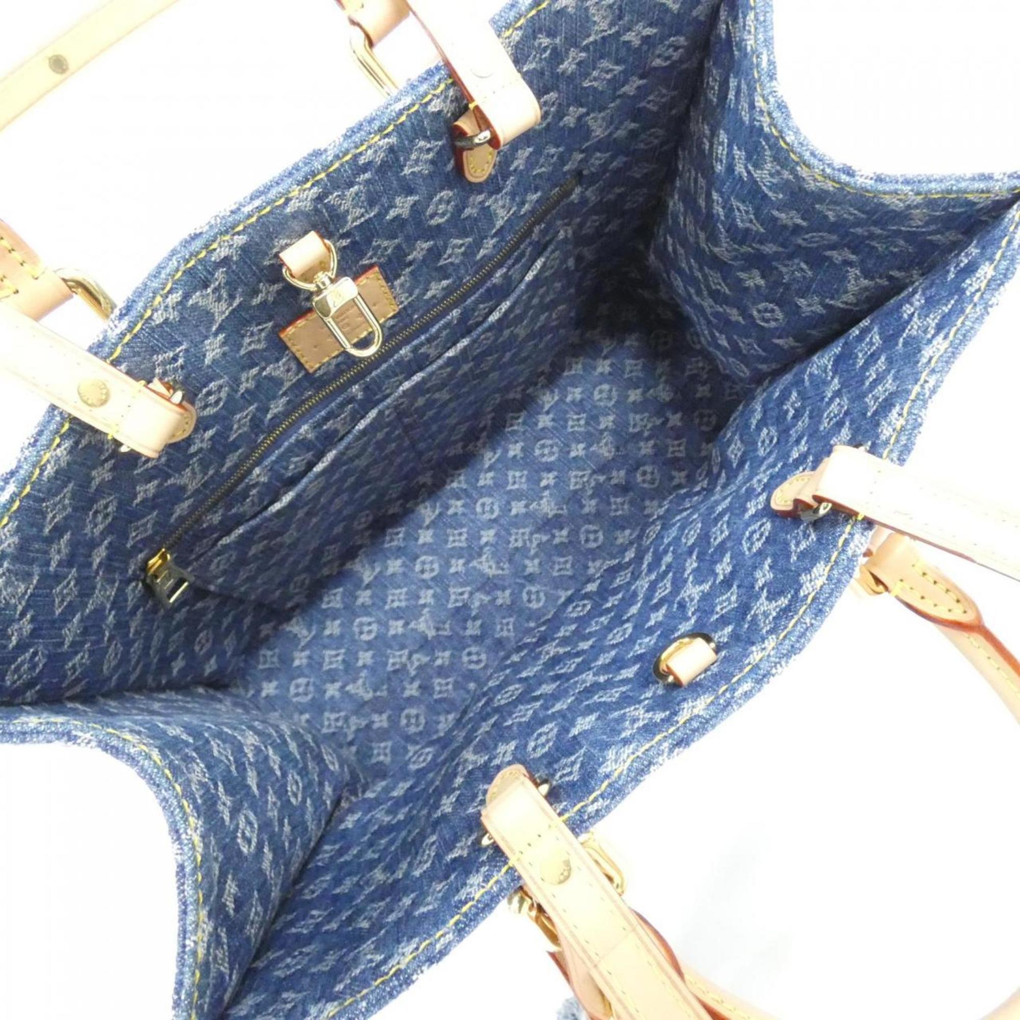 Louis Vuitton Blue Denim Canvas Handbag (Pre-Owned)