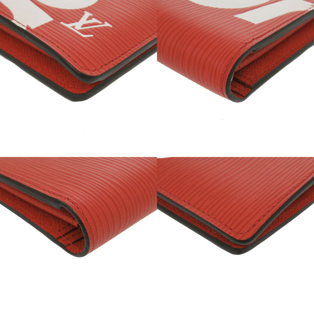 Louis Vuitton Red Color Epi Leather Long Wallet (Bi-Fold) (Pre-Owned)