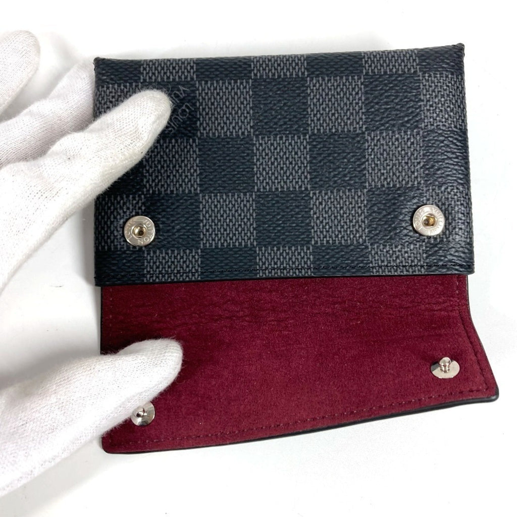 Louis Vuitton Black Blue Damier Graphite Clutch Bag Pouch (Pre-Owned)