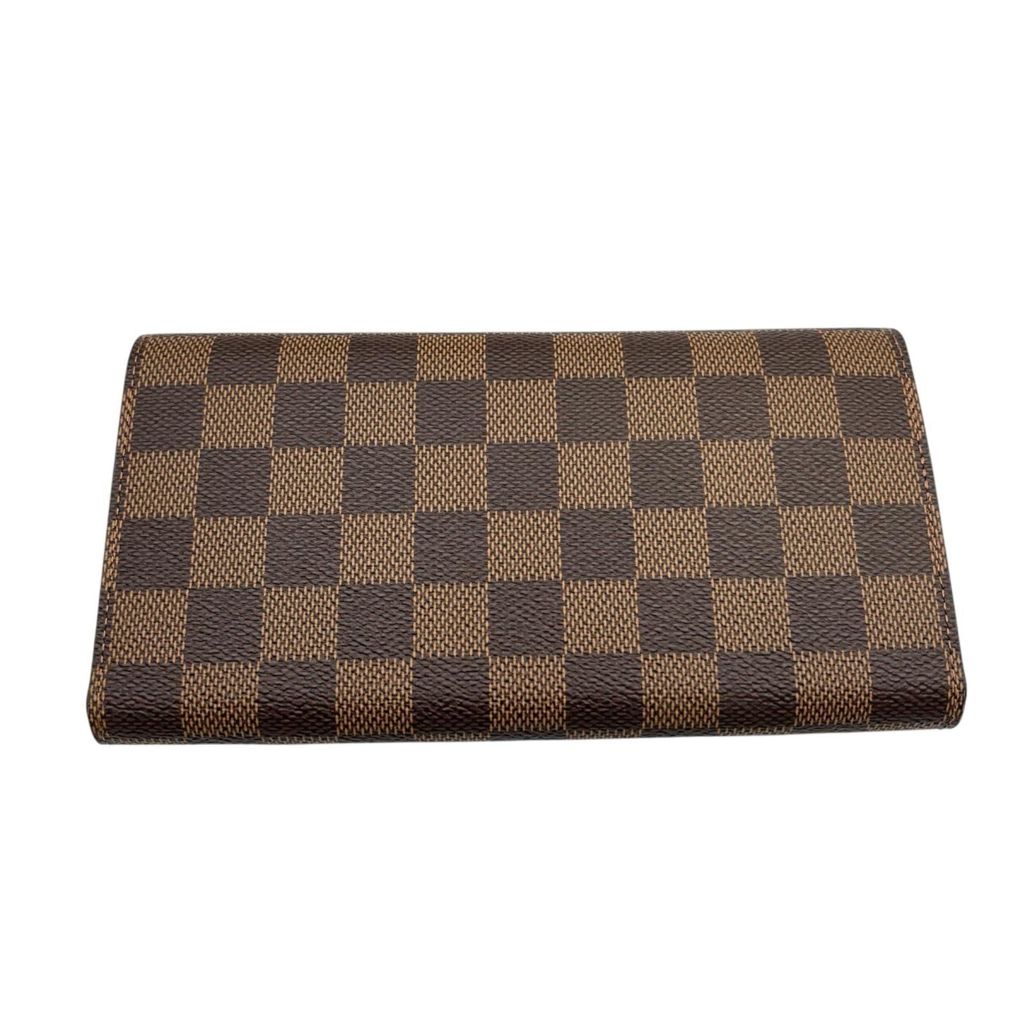 Louis Vuitton Brown Damier Canvas Long Wallet (Bi-Fold) (Pre-Owned)